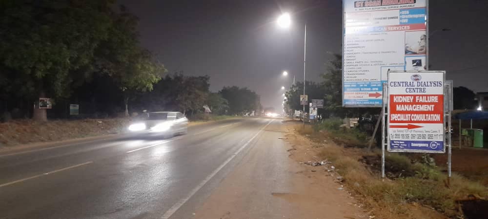 TEMA GENERAL HOSPITAL STREETS LIGHTS ARE BACK TO LIFE.