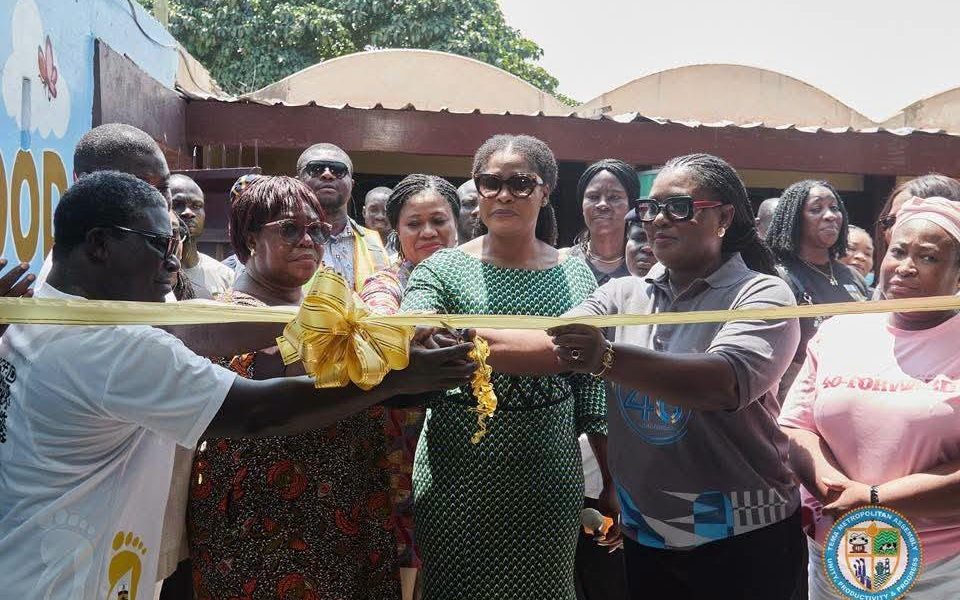 MAYOR OF TEMA COMMISSIONS REFURBISHED CLASSROOM BLOCK AT REPUBLIC SCHOOL.