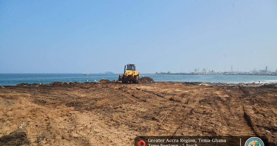 FACE-LIFT CAMPAIGN AT TEMA MANHEAN BEACH FRONT ENTERS DAY ELEVEN (11).