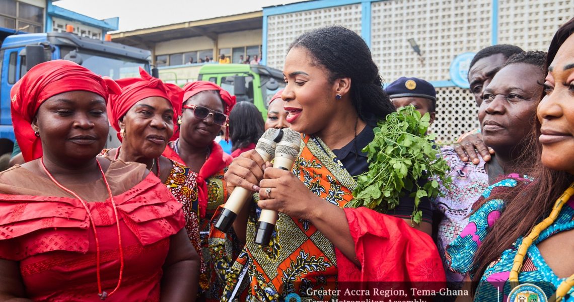 TEMA MAYOR RECEIVES SOOBII AT HER OFFICE.